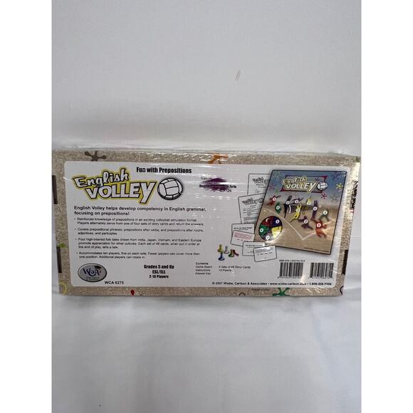 English Volley Fun With Prepositions Board Game WCA 6275 - Educational Game NIP - Picture 4 of 6
